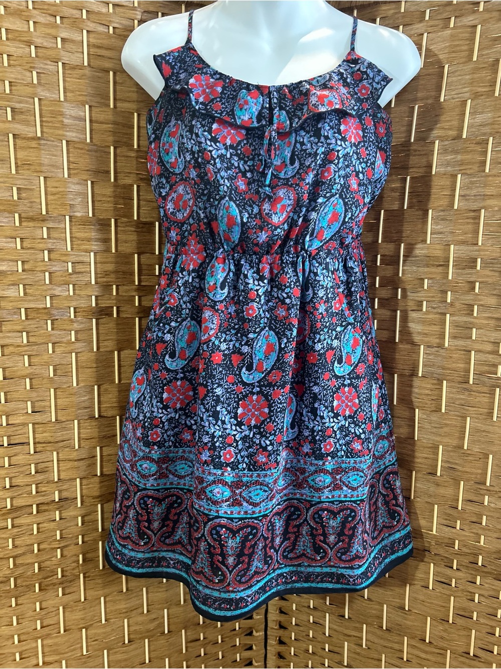 American Eagle Outfitters Paisley Floral Babydoll Sundress Medium Boho